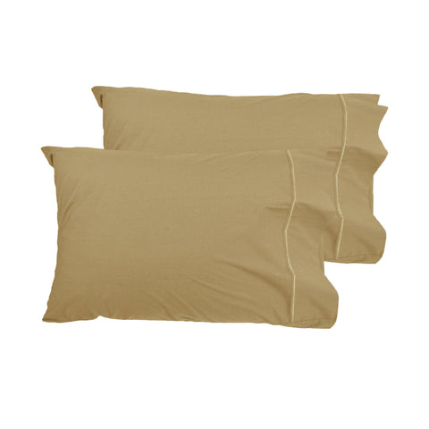 Grand Aterlier Pair Of Queen Sized Pillowcases - Royal Gold