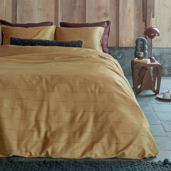 Pip Studio Blurred Lines Yellow Cotton Sateen Quilt Cover Set
