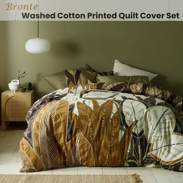 Accessorize Bronte Washed Cotton Printed Quilt Cover Set King
