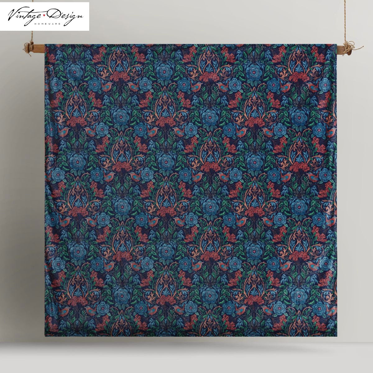 Design Homewares Canterbury Printed Velvet Quilt Cover Set Quilt Covers