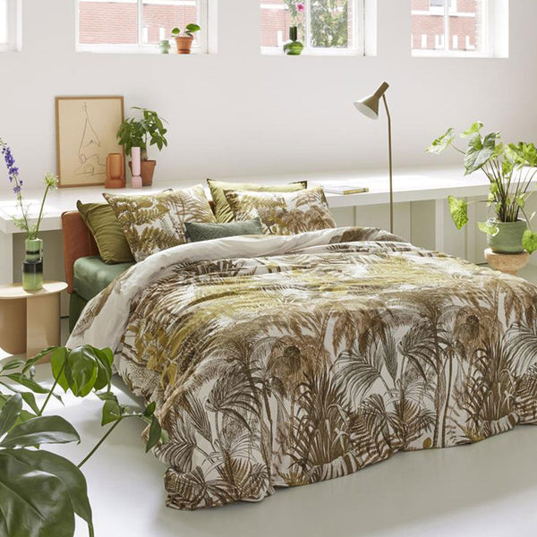 Bedding House Caribe Ochre Cotton Quilt Cover Set