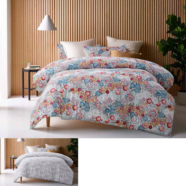 Accessorize Amara Washed Cotton Printed Reversible Quilt Cover Set Queen Comforter Sets Queen