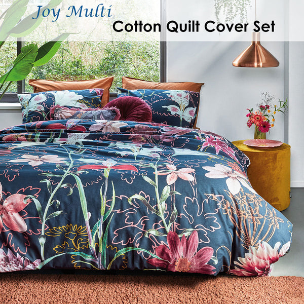 Bedding House Joy Multi Cotton Quilt Cover Set