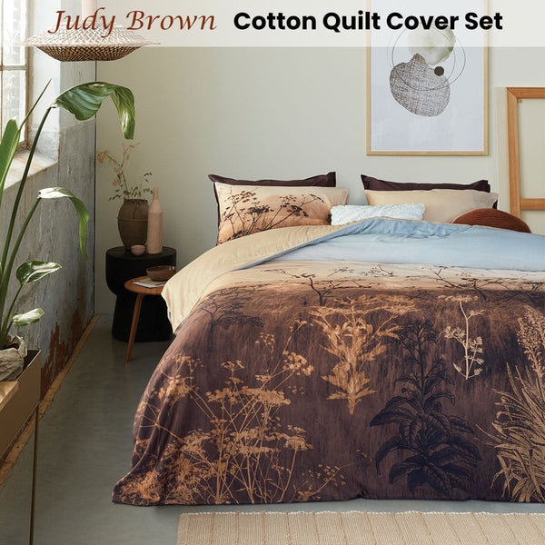 Bedding House Judy Brown Cotton Quilt Cover Set