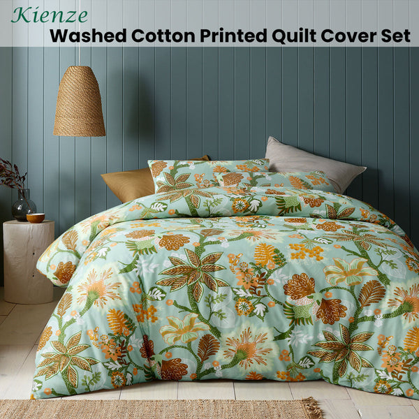Accessorize Kienze Washed Cotton Printed Quilt Cover Set Quilt Covers
