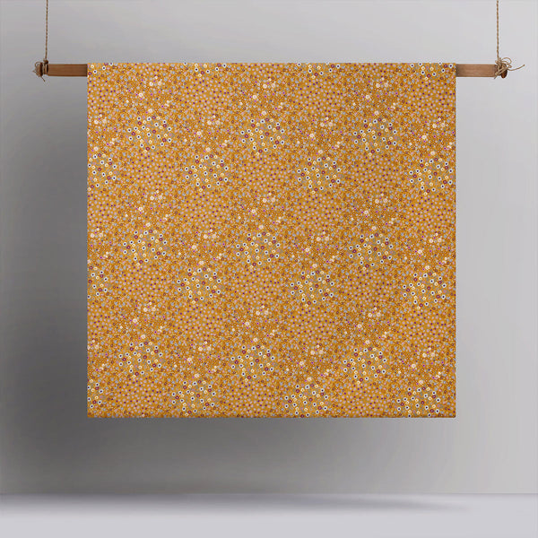 Accessorize Lisa Ochre Washed Cotton Printed Quilt Cover Set Quilt Covers