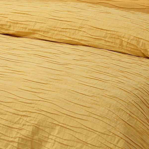 Design Homewares Malvern Ochre Cotton Quilt Cover Set Quilt Covers