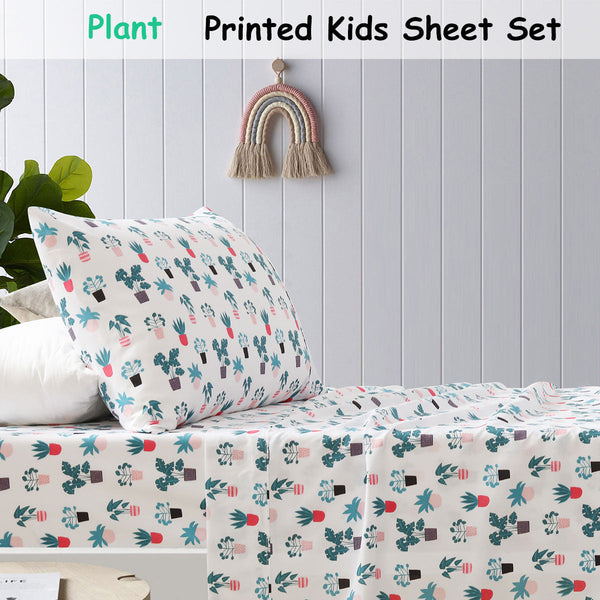 Happy Kids Plant Printed Sheet Set