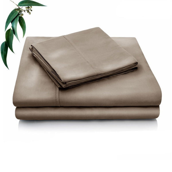 Accessorize Tencel Cotton Blend Sheet Set Cream Or Mocha Single Sheets