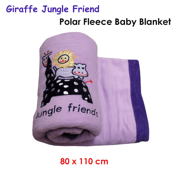 Giraffe Jungle Friend Polar Fleece Little One Blanket 80 X 110 Cm Blankets & Throws