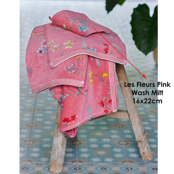 Pip Studio Les Fleurs Cotton Wash Mitt Bath Brushes & Sponges