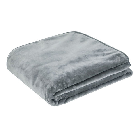 J.Elliot Home 450Gsm Solid Faux Mink Blanket Graphite