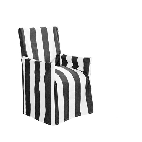 Idc Homewares Cotton Director Chair Cover Black Stripes