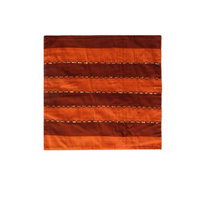Idc Homewares Ayra Sequined Embroidered Cushion Cover Burnt Orange