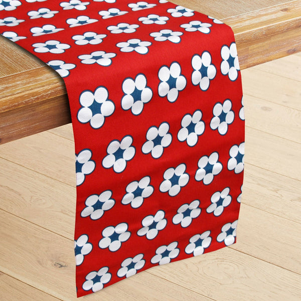 Idc Homewares 100% Cotton Printed Table Runner Bud Red