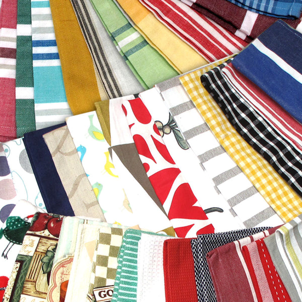 Random Pick Set Of 6 100% Cotton Pattern Tea Towels 50 X 70 Cm Tea Towels & Dishcloths
