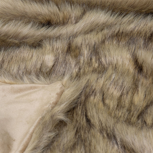 J.Elliot Home Grizzly Brown Faux Fur Throw Throws & Afghans