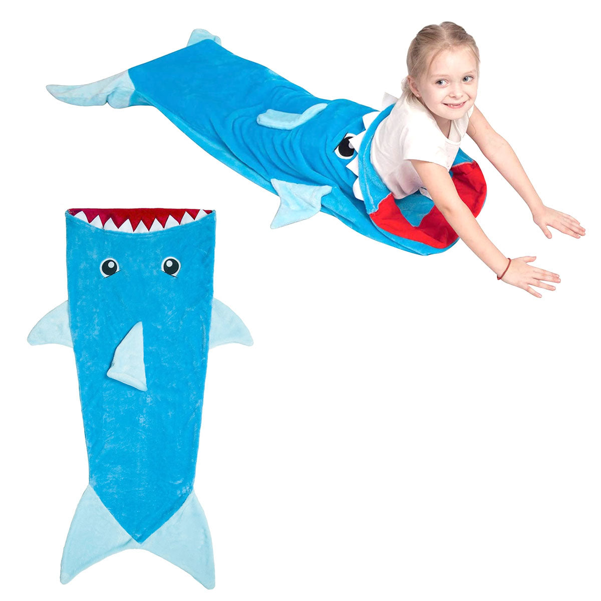 Mermaid Tail Shark Soft Blanket Throw Throws & Afghans