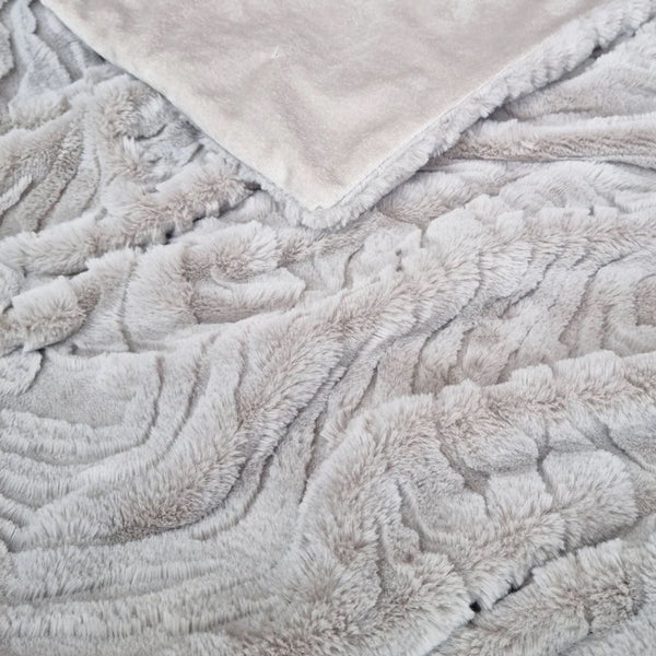 J Elliot Aiden Navy Multi Faux Mohair Throw Rug With Fringe 130 X 160Cm Throws & Afghans