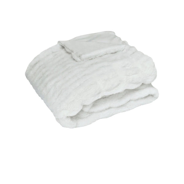 J Elliot Skyler Chocolate Faux Fur Throw Rug 130 X 160Cm Throws & Afghans