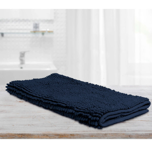 Toggle Microfiber Bath Mat Large Navy Bath Mats Rugs & Toilet Covers