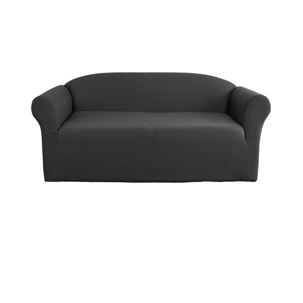 Elan Cambridge Extra Stretch Couch Cover Steel Two Seater Slipcovers