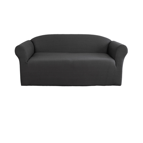 Elan Cambridge Extra-Stretch Couch Cover Steel Two Seater