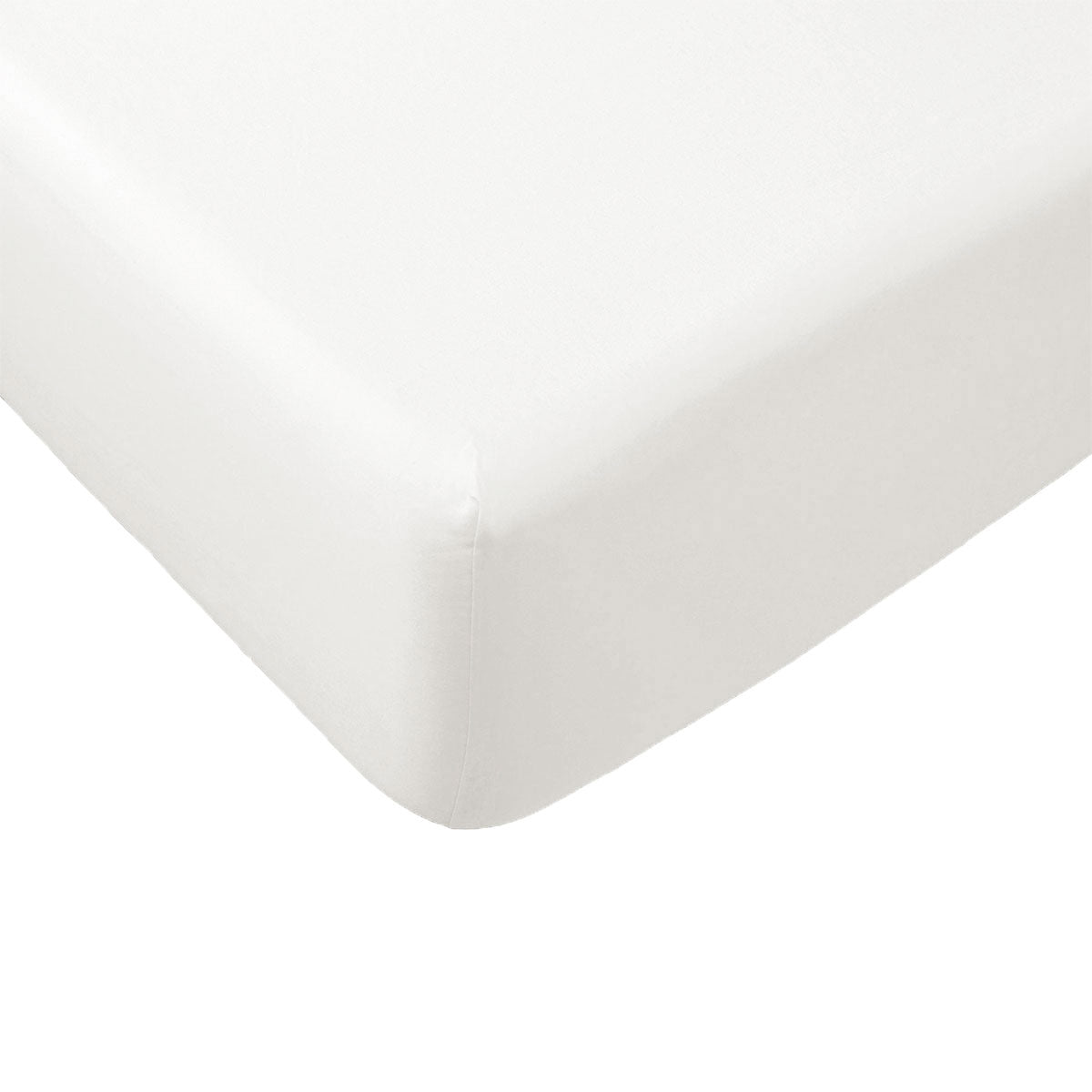 Essentially Home Living Polyester Cotton Fitted Sheet 33Cm Wall Double Ivory Sheets