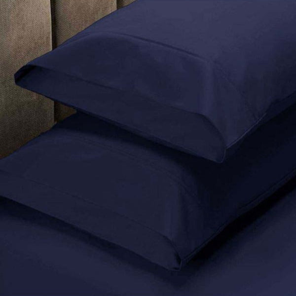 Apartmento 225Tc Fitted Sheet Set King Navy Plus Pillowcases Sheets