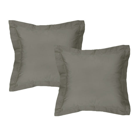 Algodon Pair Of 300Tc Cotton Pillowcases Charcoal Pillow Cases