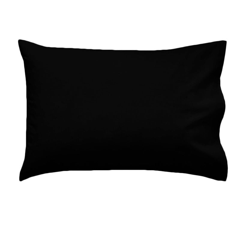 Essentially Home Living Polyester Cotton Queen Pillowcase 53 X 78 Cm Black Pillow Cases