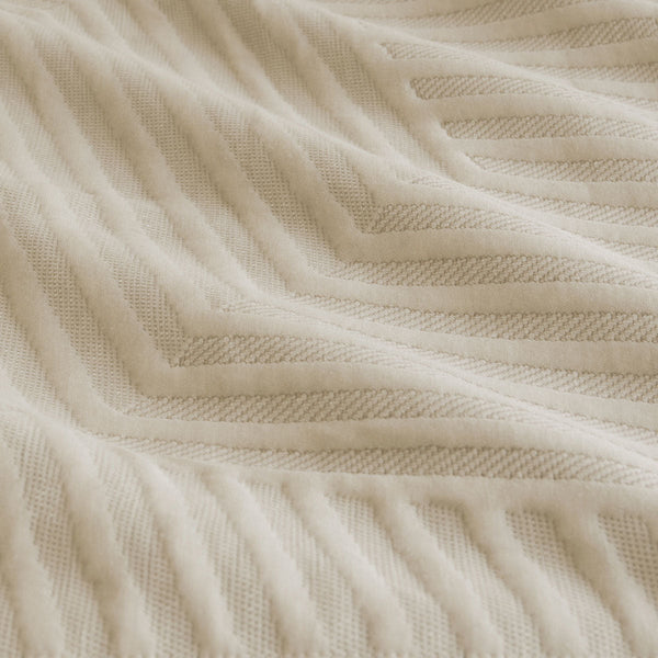 Ardor Alton Linen Embossed Texture Geo Quilt Cover Set Quilt Covers