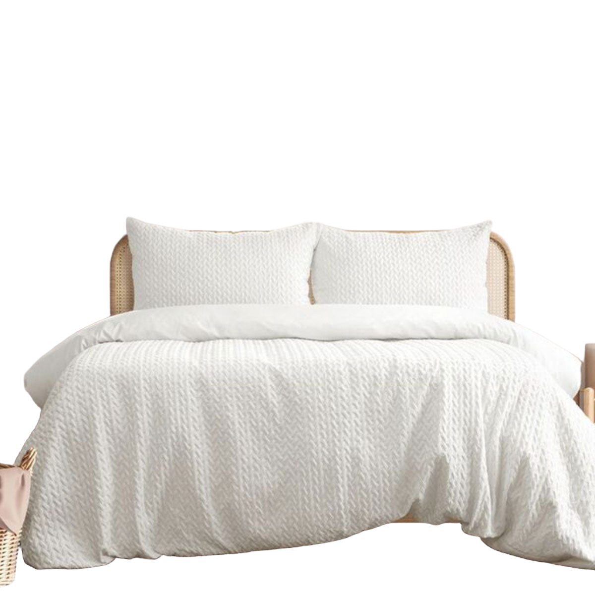 Ardor Embossed Quilt Cover Set Bondi White Quilt Covers