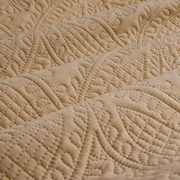 Ardor Chateau Cinnamon Embossed Quilt Cover Set Quilt Covers