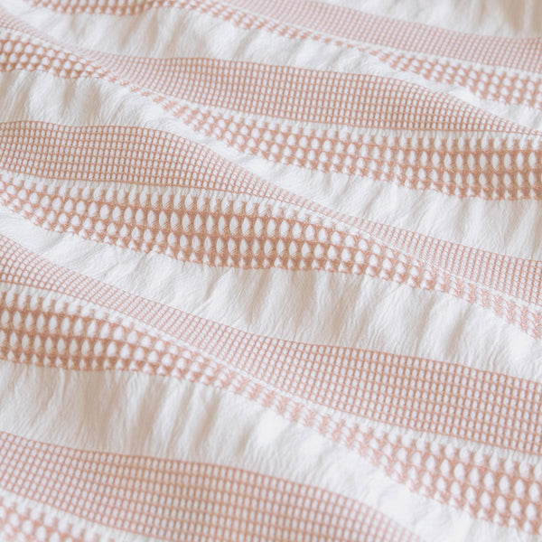 Single Ardor Cove Rose Dust (Similar To Peach Color) Seersucker Waffle Quilt Cover Set Quilt Covers