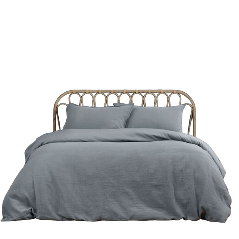 Ardor Earth Grey Cotton Gauze Quilt Cover Set Quilt Covers