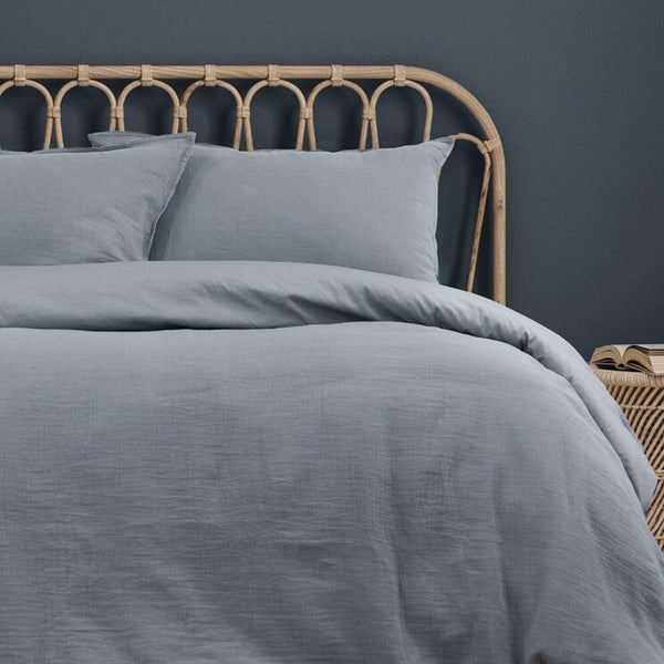 Ardor Earth Grey Cotton Gauze Quilt Cover Set Quilt Covers