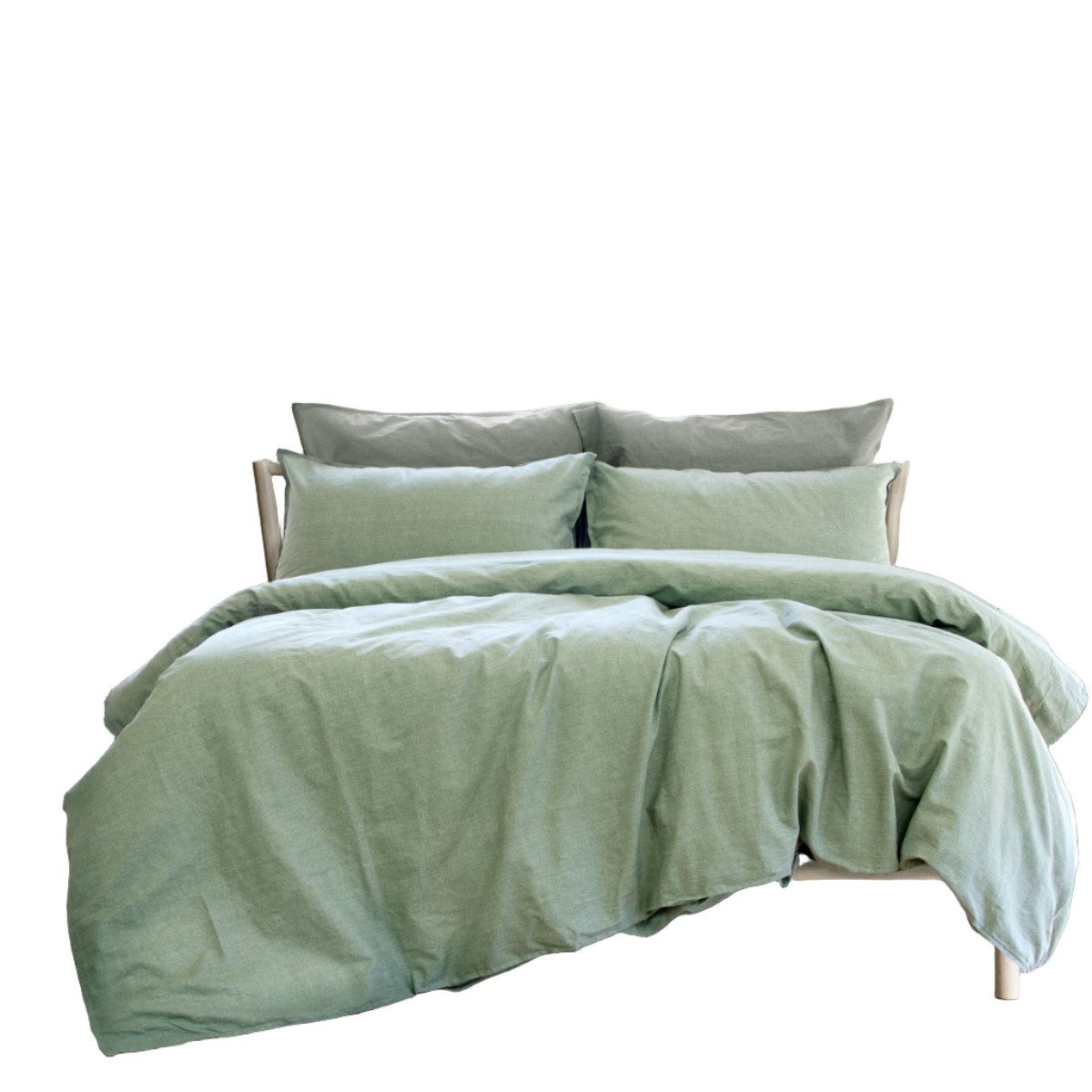 Ardor Embre Seagrass Linen Look 100% Cotton Quilt Cover Set Quilt Covers