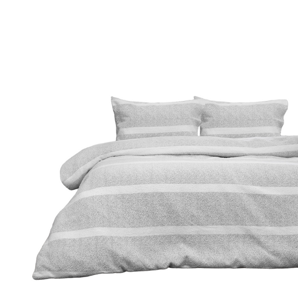 Ardor Liam Chenille Textured Grey Quilt Cover Set Quilt Covers