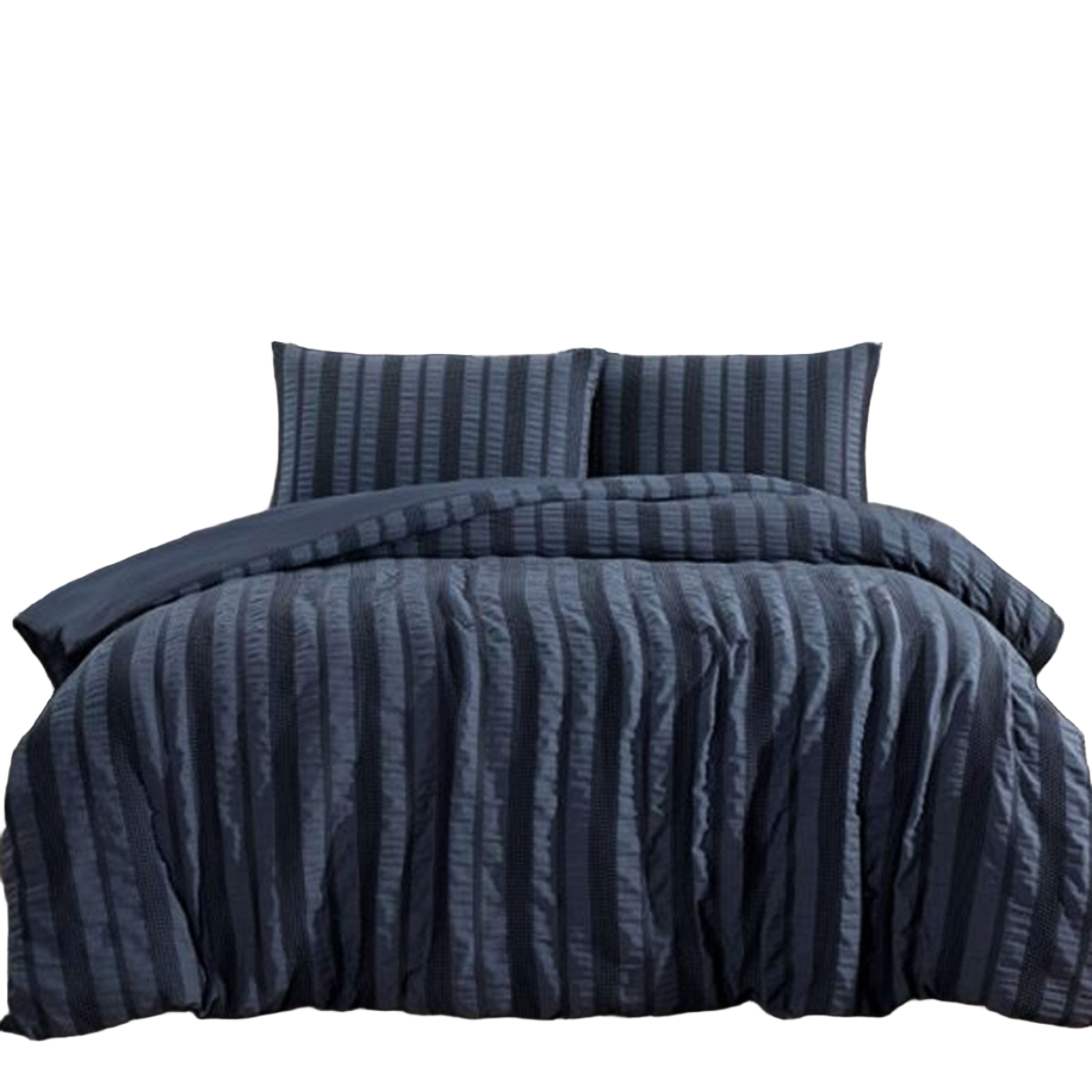 Ardor Seersucker Quilt Cover Set Lisbon Indigo Quilt Covers