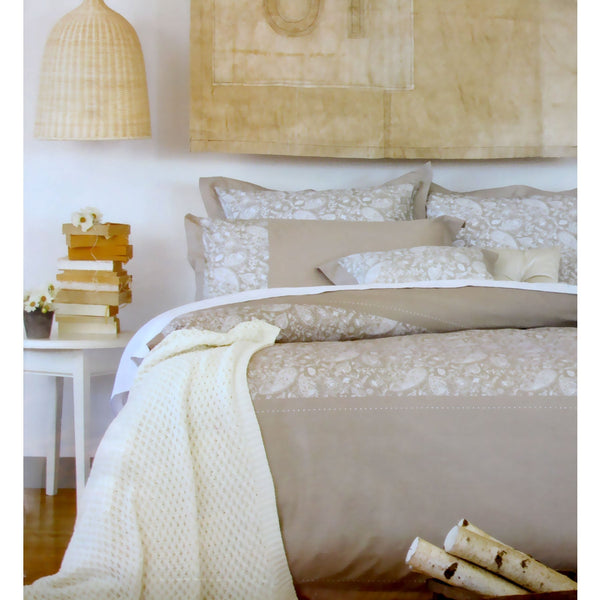 Ardor 225Tc Cotton Rich Paisley Stone Quilt Cover Set Queen Quilt Covers