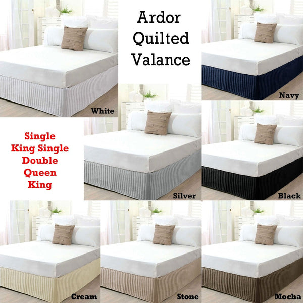 Ardor Quilted Valance Silver Other Bedding