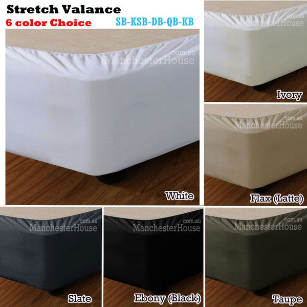 Apartmento Stretch Valance Slate Long Single Other Bedding