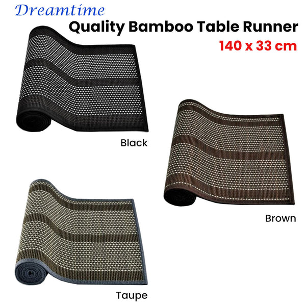 Table Runners Assorted Brands Dreamtime Bamboo Table Runner 140 X 33Cm
