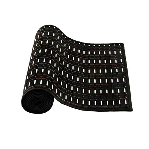 Streak Bamboo Table Runner 140 X 33Cm Black Silver Table Runners