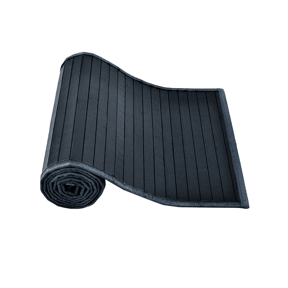 Broad Slat Bamboo Table Runner 140 X 33Cm Dark Grey Table Runners