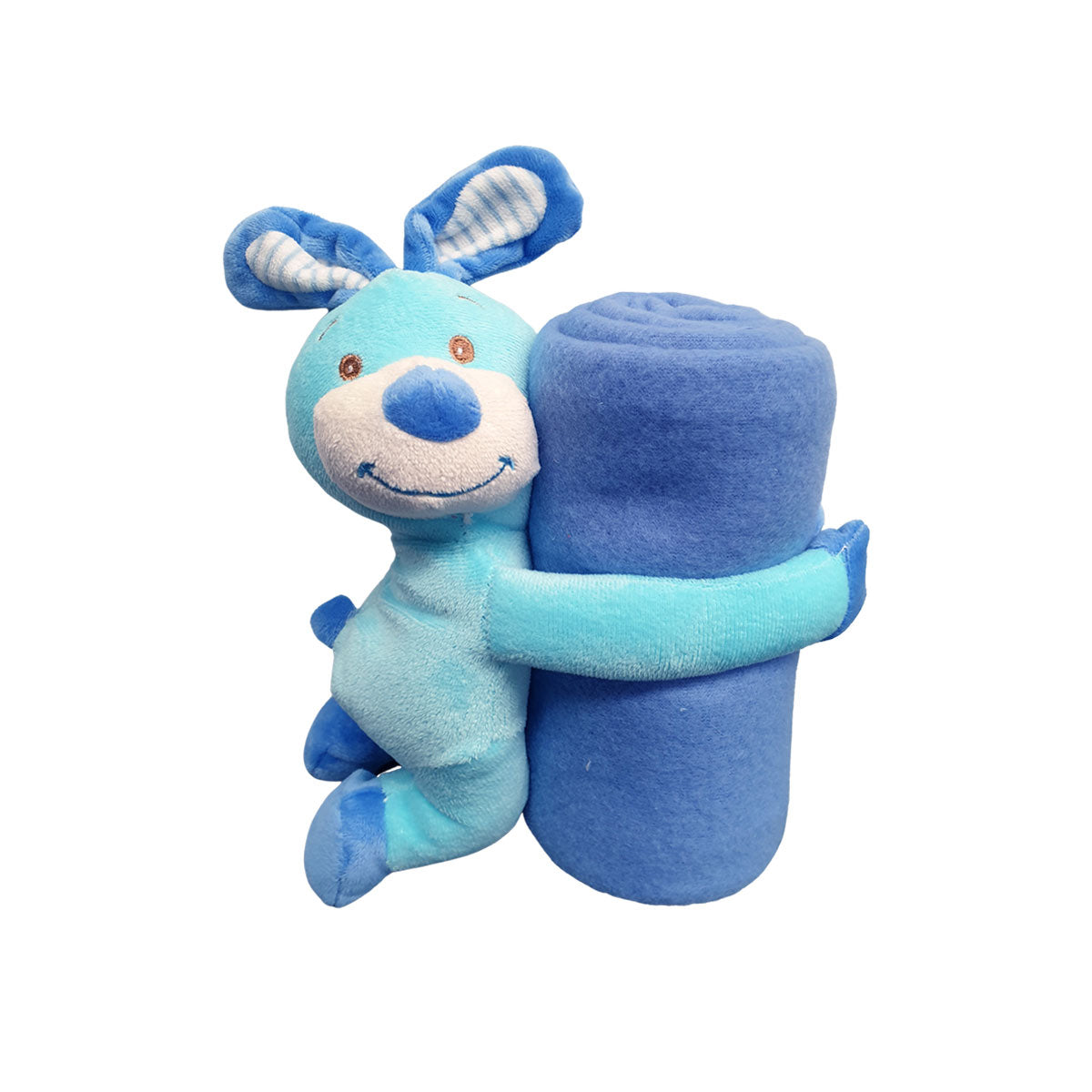 Blankets & Throws Assorted Brands Baby Blue Blanket With Toy Bunny