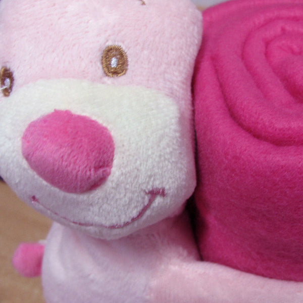 Baby Pink Blanket With Toy Bunny Blankets & Throws