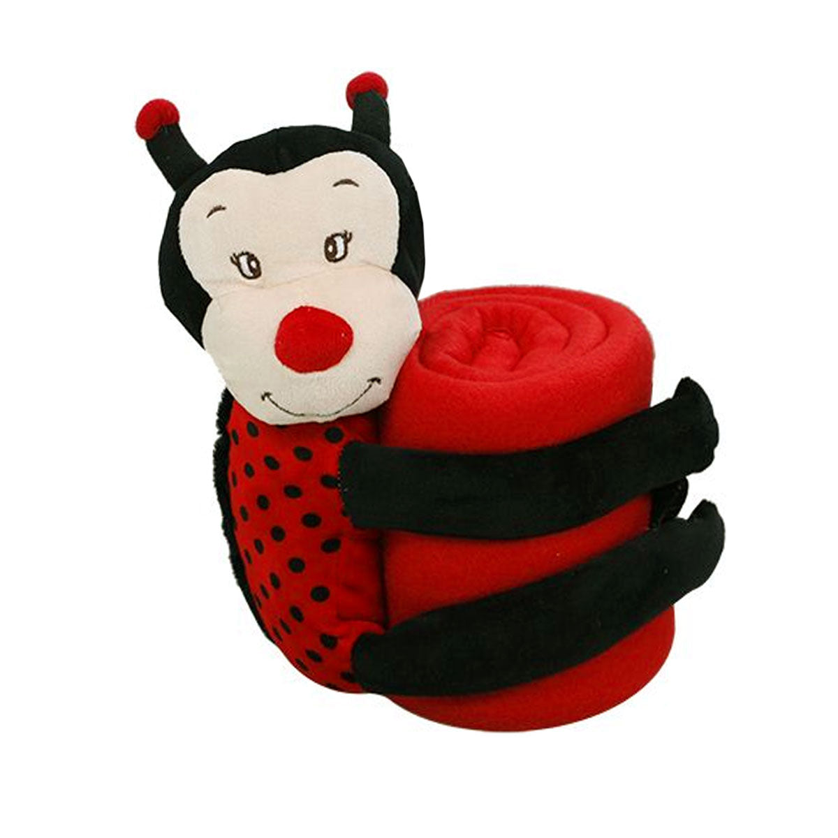 Little One Red Blanket With Toy Ladybug Blankets & Throws