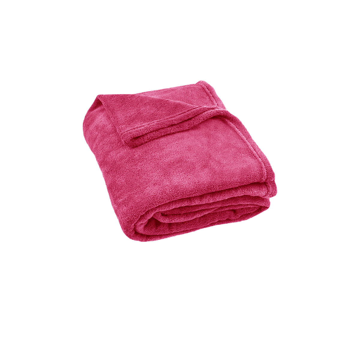 240Gsm Urban Ultra Soft Coral Fleece Throw Rug 120 X 150Cm Hot Pink Throws & Afghans